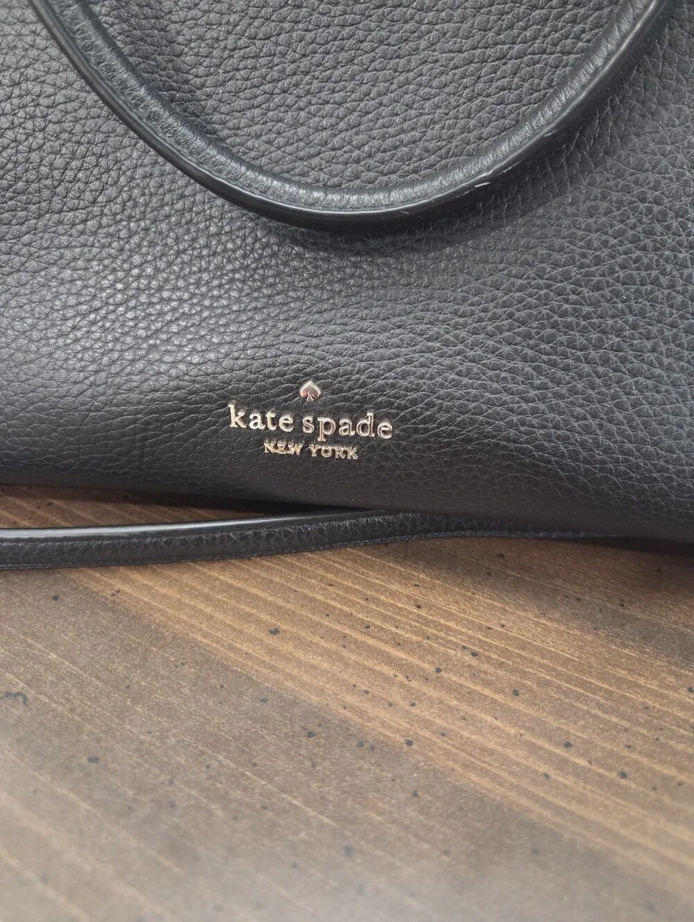 Black Leather Kate Spade Leila Satchel Purse